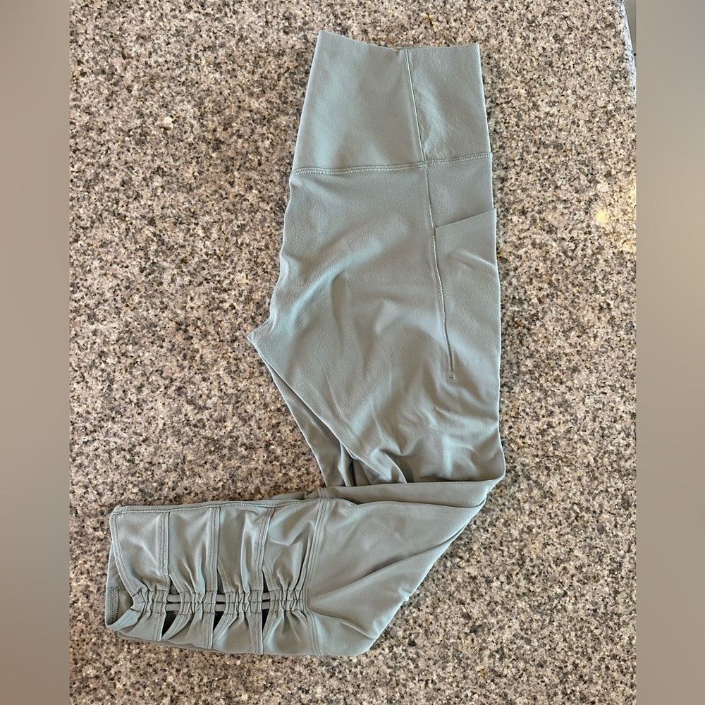 Athleta High-Rise 7/8 Leggings with Ruched Detail